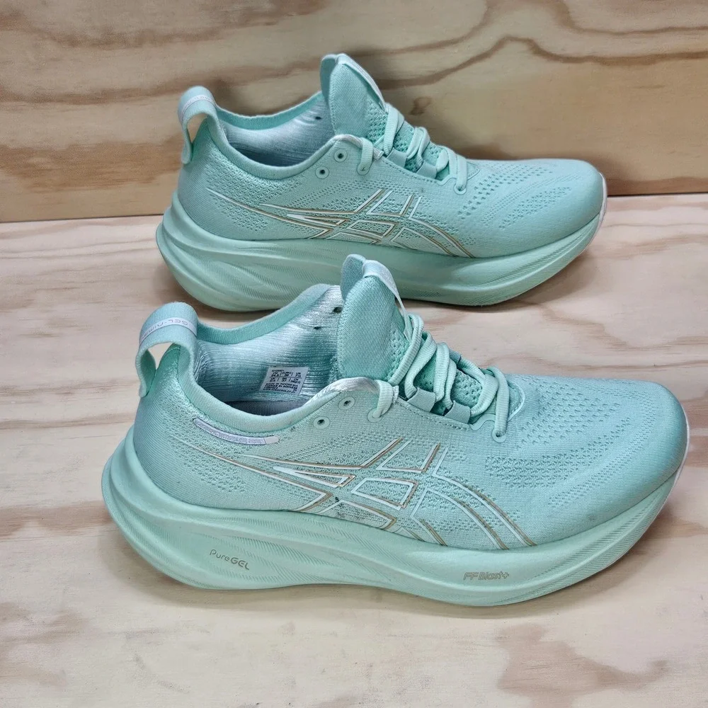 ASICS Gel-Nimbus 26 Womens Running Shoes Mint Sea Glass 1012B601 Size 7.5